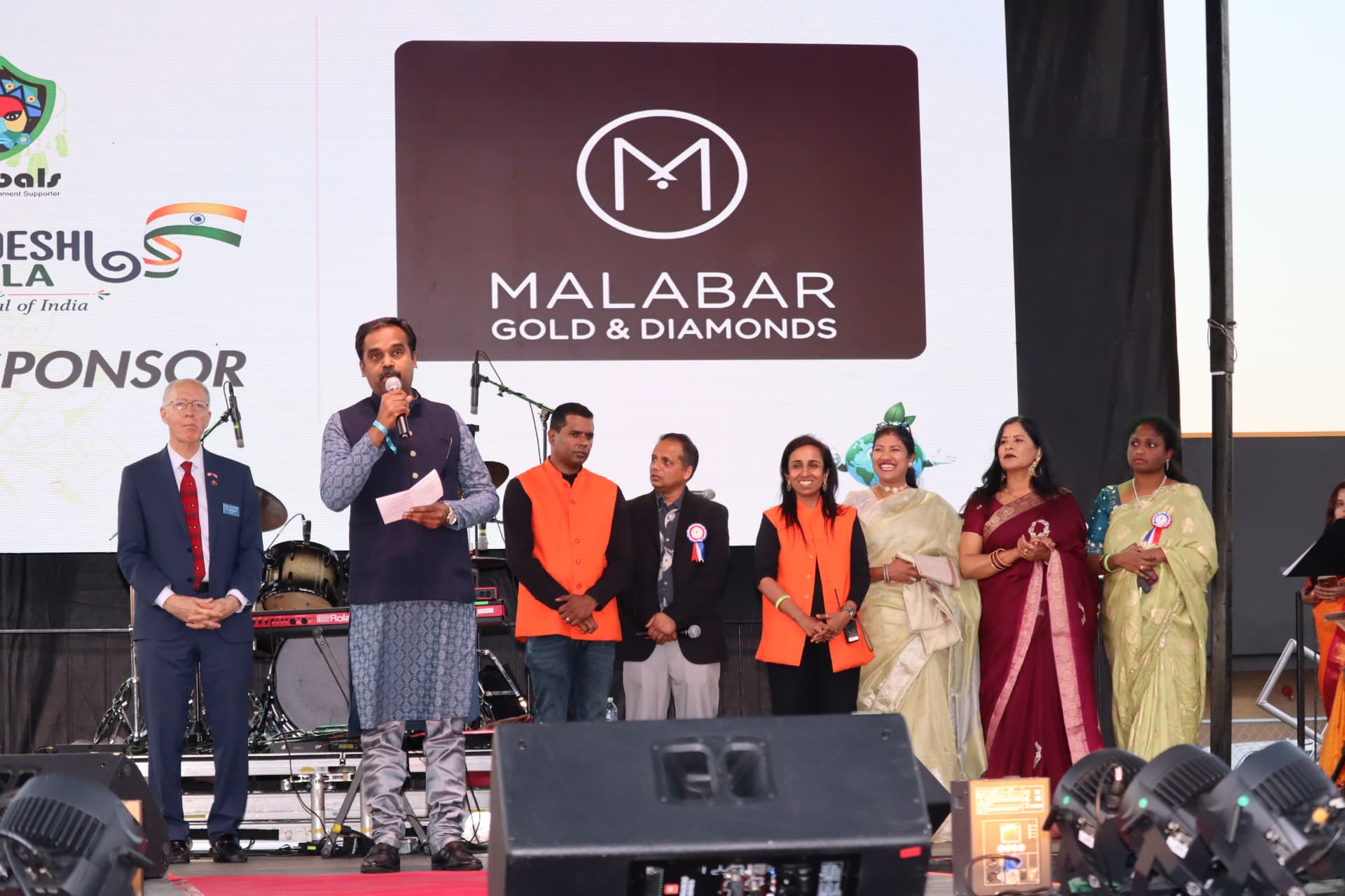 Sponsor recognition on stage at Swadeshi Mela 2026