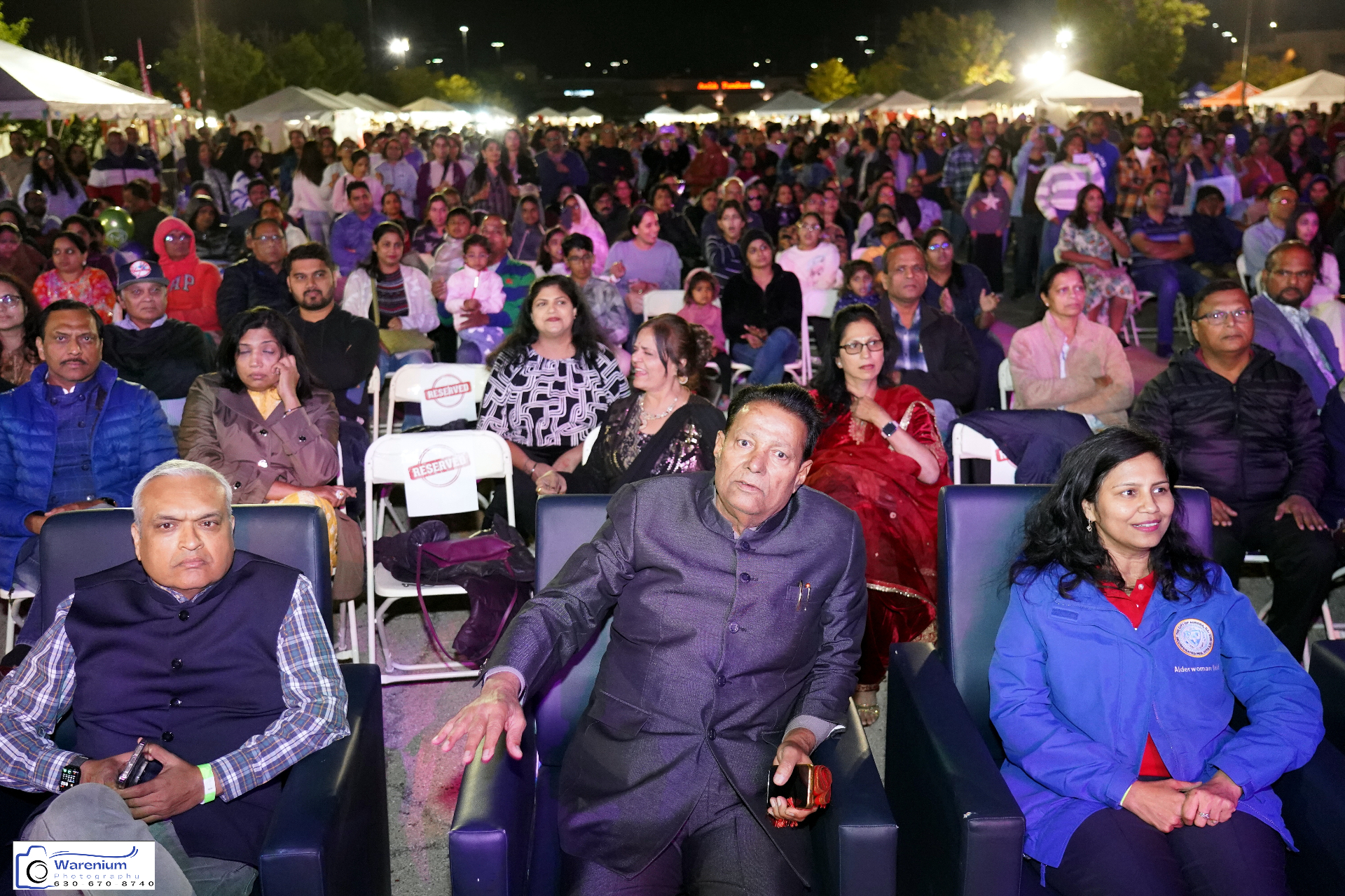 Festival crowd cheering