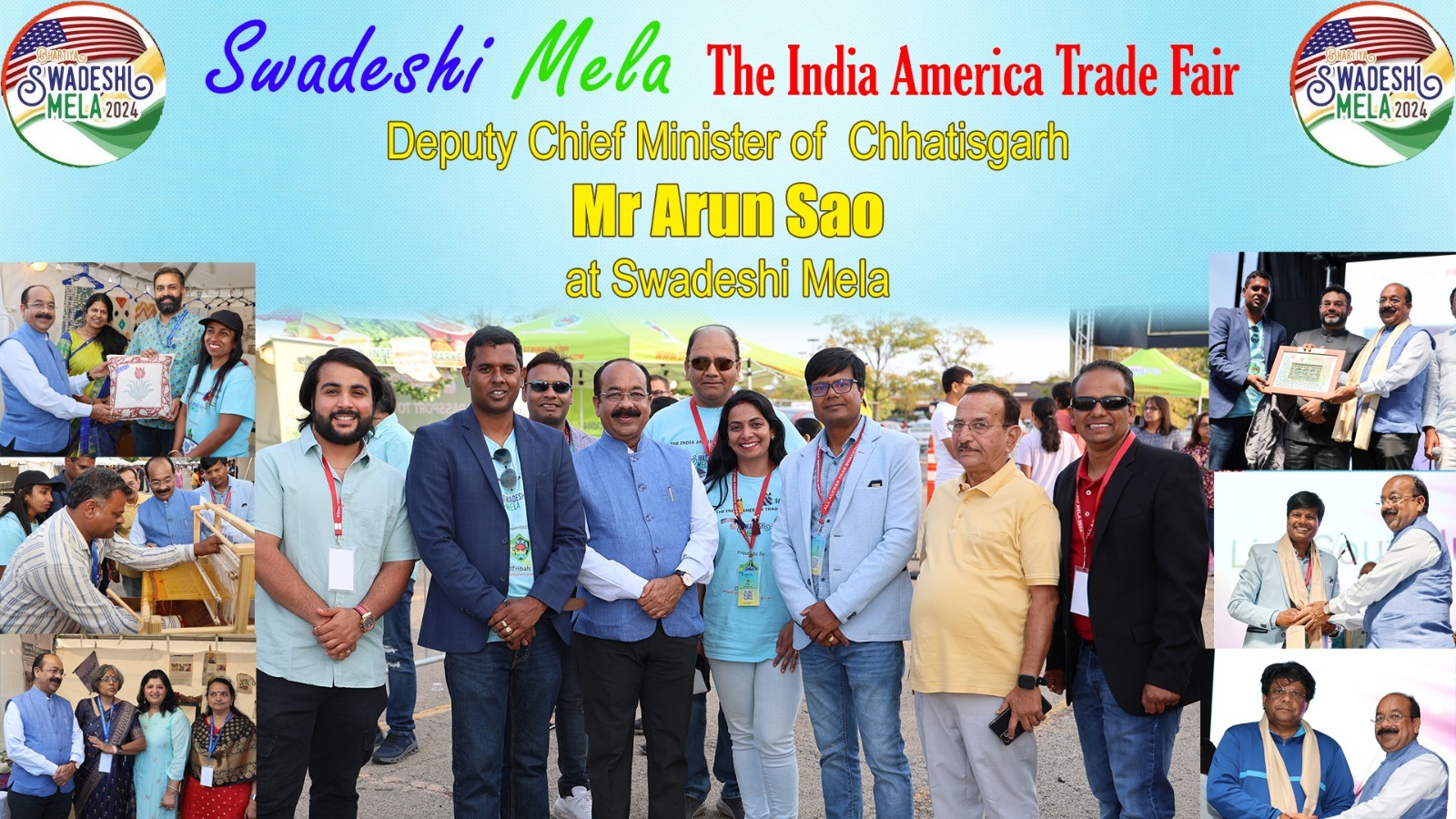 Swadeshi Mela poster featuring Deputy Chief Minister Arun Sao